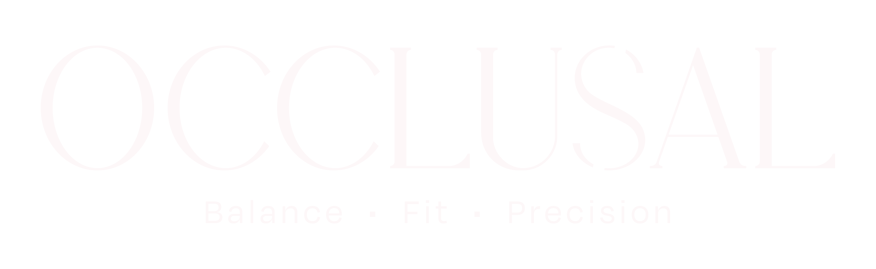 Occlusal — Balance · Fit · Precision